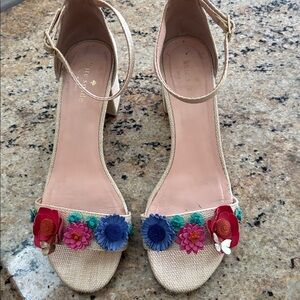 kate spade Wendy Sandals with Floral Appliqué